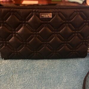 Kate Spade Quilted Black Clutch Includes Strap